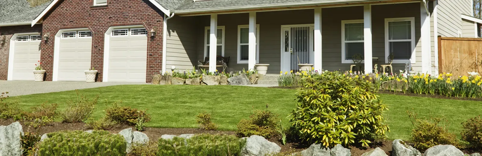 house with a nice green healthy lawn